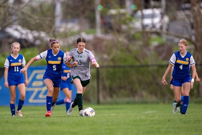 Girls Soccer action shot — Summit vs. Blackhawk Christian, Fort Wayne Indiana