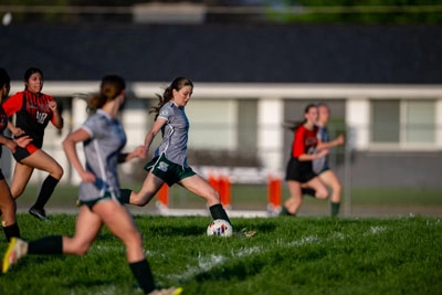 Girls Soccer action shot — Summit vs. Lakeview, Fort Wayne Indiana