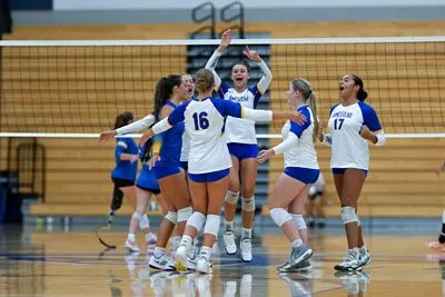 Girls Volleyball action shot — Homestead vs. Blackhawk, Fort Wayne Indiana