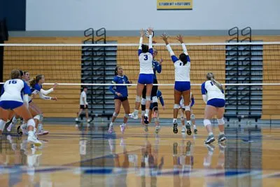 Girls Volleyball action shot — Homestead vs. Blackhawk, Fort Wayne Indiana