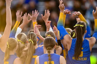 Girls Volleyball action shot — Homestead vs. Carroll, Fort Wayne Indiana