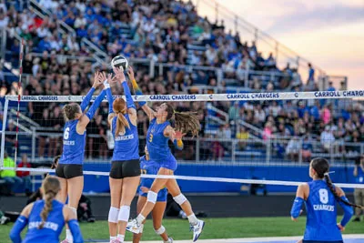 Girls Volleyball action shot — Homestead vs. Carroll, Fort Wayne Indiana