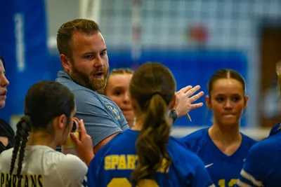 Girls Volleyball action shot — Homestead vs. Bishop Dwenger, Fort Wayne Indiana