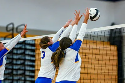 Girls Volleyball action shot — Homestead vs. Bishop Dwenger, Fort Wayne Indiana
