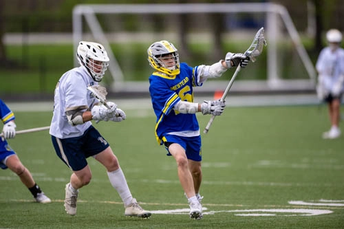 Boys Lacrosse action shot — Homestead vs. Bishop Dwenger, Fort Wayne Indiana