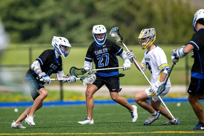 Boys Lacrosse action shot — Homestead vs. Heritage Christian, Fort Wayne Indiana