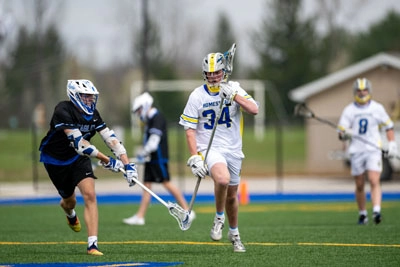 Boys Lacrosse action shot — Homestead vs. Heritage Christian, Fort Wayne Indiana