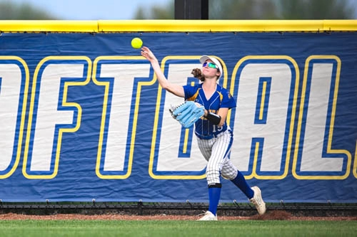 Softball action shot — Homestead vs. Bellmont, Fort Wayne Indiana