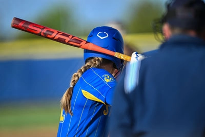 Softball action shot — Homestead vs. Columbia City, Fort Wayne Indiana