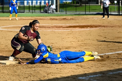 Softball action shot — Homestead vs. Columbia City, Fort Wayne Indiana
