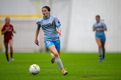 Girls Soccer action shot — Koln vs. Southern Indiana United, Fort Wayne Indiana