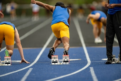 Track & Field action shot — Homestead vs. Bishop Luers, Fort Wayne Indiana
