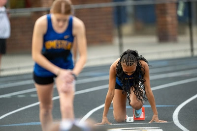 Track & Field action shot — Homestead vs. Bishop Luers, Fort Wayne Indiana