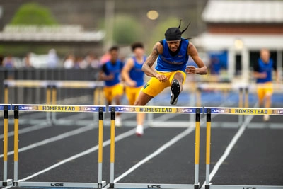 Track & Field action shot — Homestead vs. Bishop Luers, Fort Wayne Indiana
