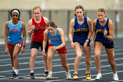 Track & Field action shot — Homestead vs. Bishop Luers, Fort Wayne Indiana