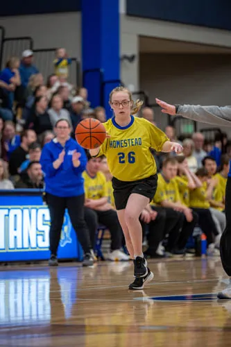 Unified Basketball action shot — Homestead vs. Carroll, Fort Wayne Indiana