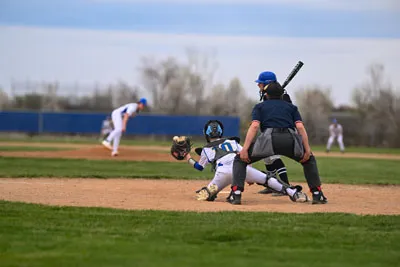 Baseball action shot — Homestead vs. Carroll, Fort Wayne Indiana
