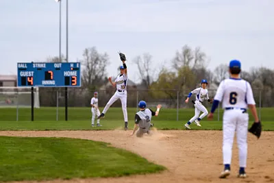 Baseball action shot — Homestead vs. Carroll, Fort Wayne Indiana