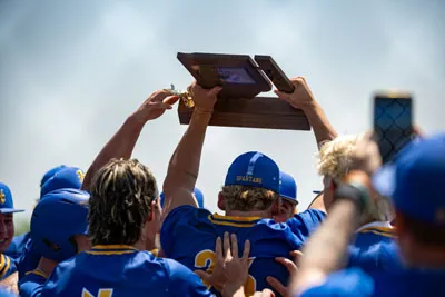 Baseball action shot — Homestead vs. South Side, Fort Wayne Indiana