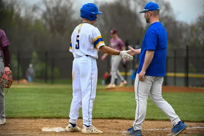 Baseball action shot — Homestead vs. Columbia City, Fort Wayne Indiana