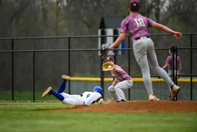 Baseball action shot — Homestead vs. Columbia City, Fort Wayne Indiana