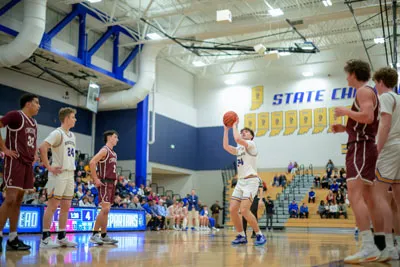 Boys Basketball action shot — Homestead vs. Concordia, Fort Wayne Indiana