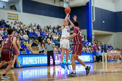 Boys Basketball action shot — Homestead vs. Concordia, Fort Wayne Indiana