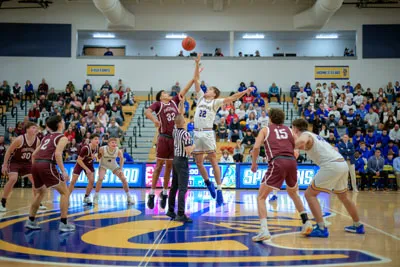 Boys Basketball action shot — Homestead vs. Concordia, Fort Wayne Indiana