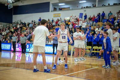 Boys Basketball action shot — Homestead vs. Concordia, Fort Wayne Indiana