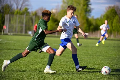 Boys Soccer action shot — Summit vs. Maple Creek, Fort Wayne Indiana