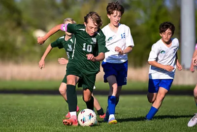 Boys Soccer action shot — Summit vs. Maple Creek, Fort Wayne Indiana