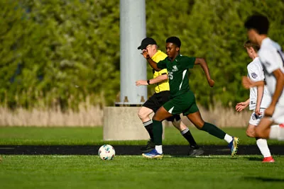Boys Soccer action shot — Summit vs. New Haven, Fort Wayne Indiana