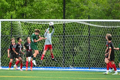 Boys Soccer action shot — Summit vs. Woodside, Fort Wayne Indiana