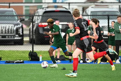Boys Soccer action shot — Summit vs. Woodside, Fort Wayne Indiana