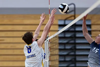 Boys Volleyball action shot — Homestead vs. Woodlan, Fort Wayne Indiana