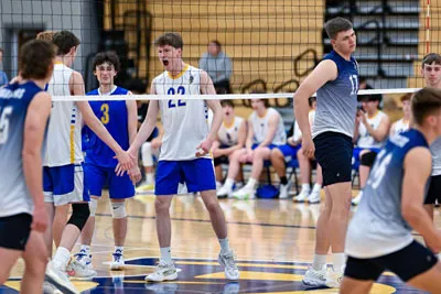 Boys Volleyball action shot — Homestead vs. Woodlan, Fort Wayne Indiana