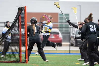 Girls Lacrosse action shot — Homestead vs. Noblesville, Fort Wayne Indiana