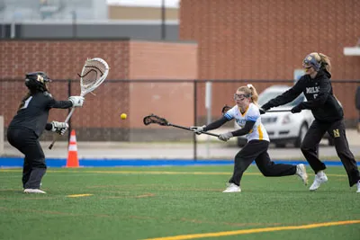 Girls Lacrosse action shot — Homestead vs. Noblesville, Fort Wayne Indiana
