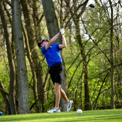 Golf action shot — Homestead vs. Warsaw, Fort Wayne Indiana