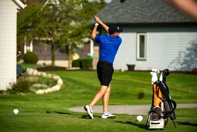 Golf action shot — Homestead vs. Warsaw, Fort Wayne Indiana