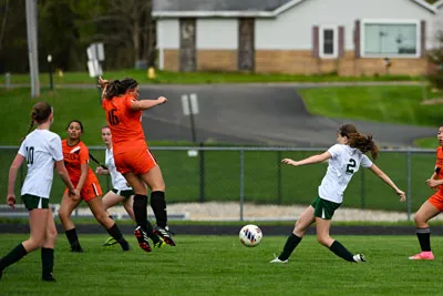 Girls Soccer action shot — Summit vs. Edgewood, Fort Wayne Indiana