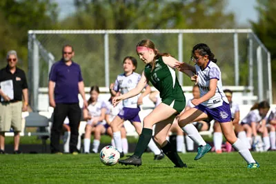 Girls Soccer action shot — Summit vs. New Haven, Fort Wayne Indiana