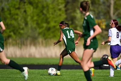 Girls Soccer action shot — Summit vs. New Haven, Fort Wayne Indiana