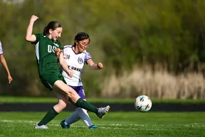 Girls Soccer action shot — Summit vs. New Haven, Fort Wayne Indiana