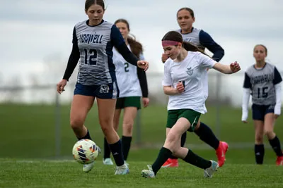 Girls Soccer action shot — Summit vs. Norwell, Fort Wayne Indiana