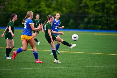 Girls Soccer action shot — Summit vs. Woodside, Fort Wayne Indiana