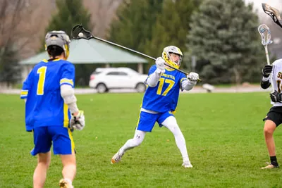 Boys Lacrosse action shot — Homestead vs. Snider, Fort Wayne Indiana