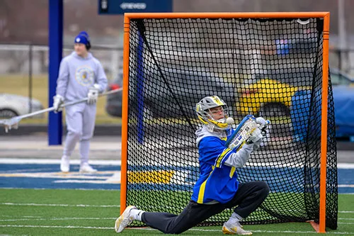 Boys Lacrosse action shot — Homestead vs. Bishop Dwenger, Fort Wayne Indiana
