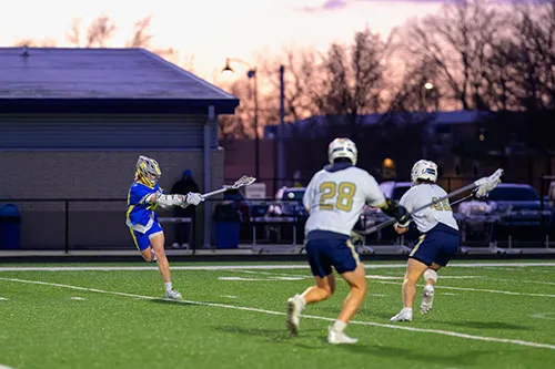 Boys Lacrosse action shot — Homestead vs. Bishop Dwenger, Fort Wayne Indiana