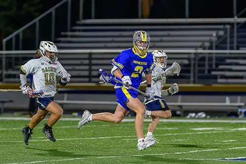 Boys Lacrosse action shot — Homestead vs. Bishop Dwenger, Fort Wayne Indiana